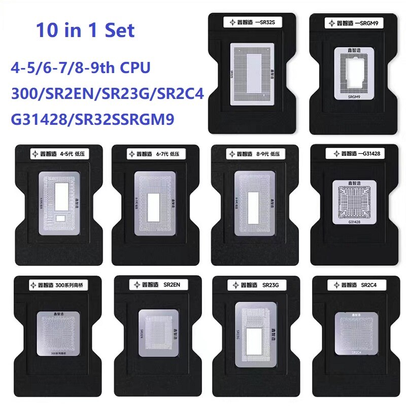 10in1 kit MasterXu XZZ Mac CPU BGA Reballing stampino piattaforma per Macbook SR40B SR2EN SR23G SSR2C4 2018 aria pro strumento di saldatura