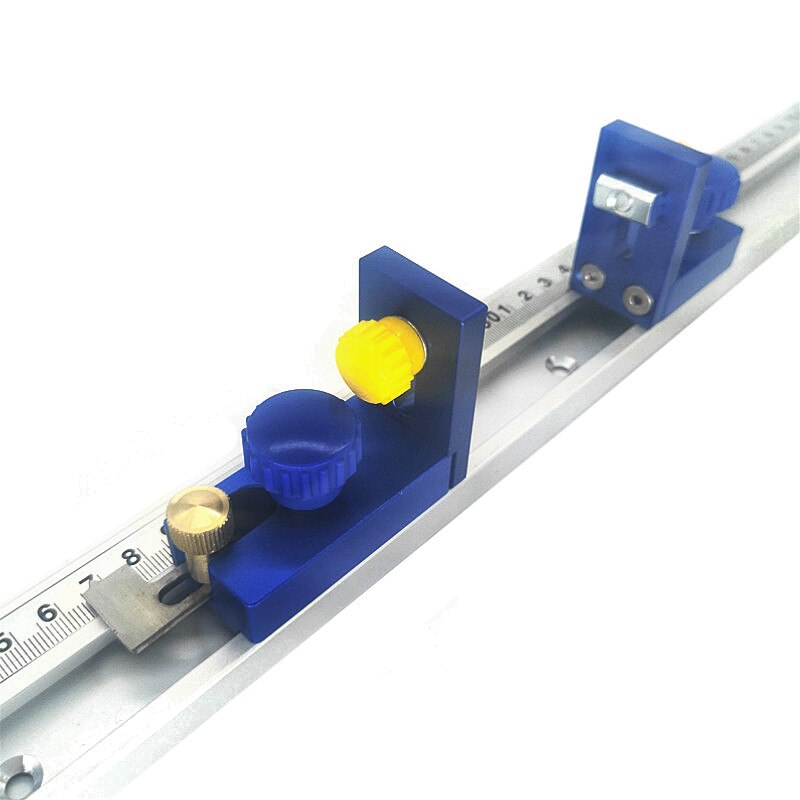 Miter Track Stop Aluminum Flip Stop T Slot Miter Gauge Fence Connector Woodworking Saw Table Sliding Brackets Chute Limiter