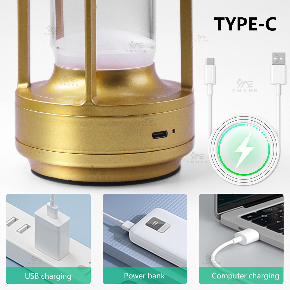 Lampada da lettura USB-C da 600LM Lampada da lettura a 3 colori dimmerabile per la cura degli occhi Lampada da scrivania a batteria 12H per studio Ufficio Casa 360 ° Illuminazione