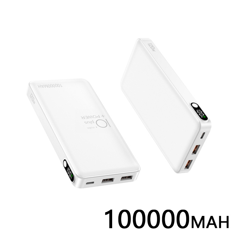 Carregamento super rápido 100000mAh Banco de potência de alta capacidade Bateria portátil Display digital Power Bank para iPhone Samsung Huawei: green
