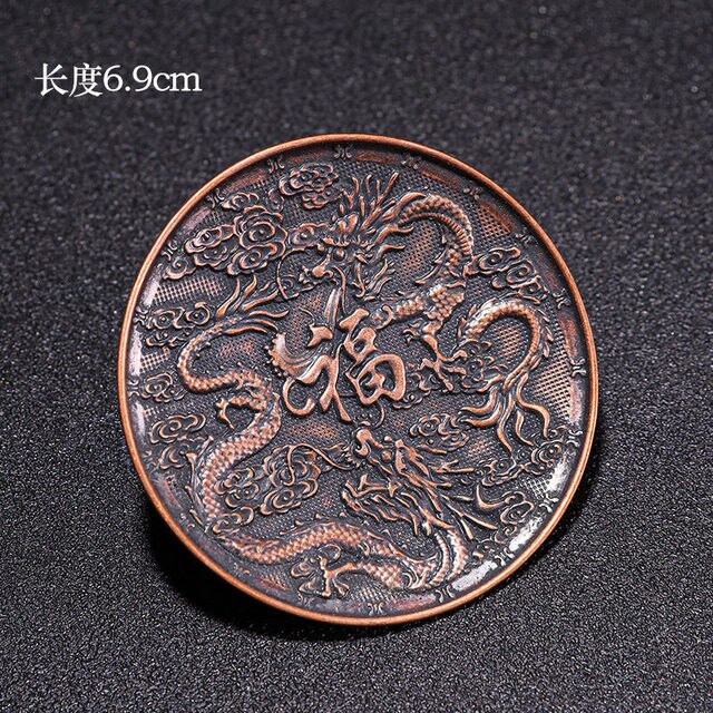 1Pc japonia metalowa podstawka ze stopu uchwyt na kubek spodek herbaty Potholder zestaw do herbaty Kung Fu ekologiczne ceremonia akcesoria Coaster 6.9Cm: S