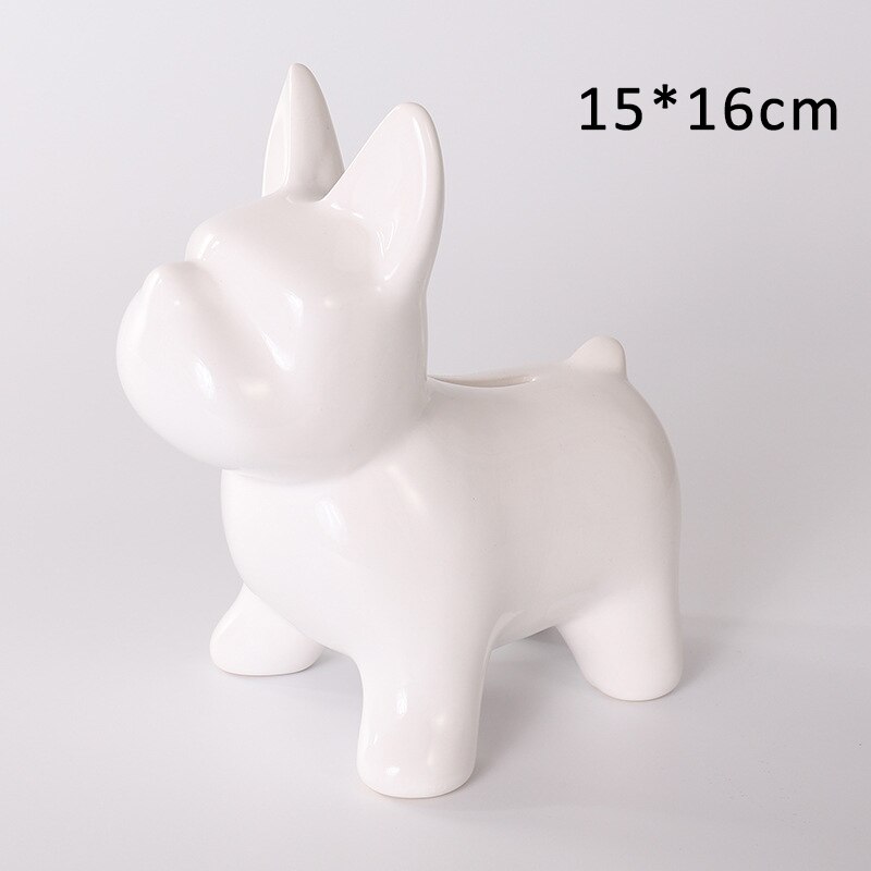 5 Kleur Keramische Bulldog Spaarpot Leuke Plating Puppy Piggy Banken Thuis Slaapkamer Woonkamer Desktop Versiering Spaarpot Mode: 2
