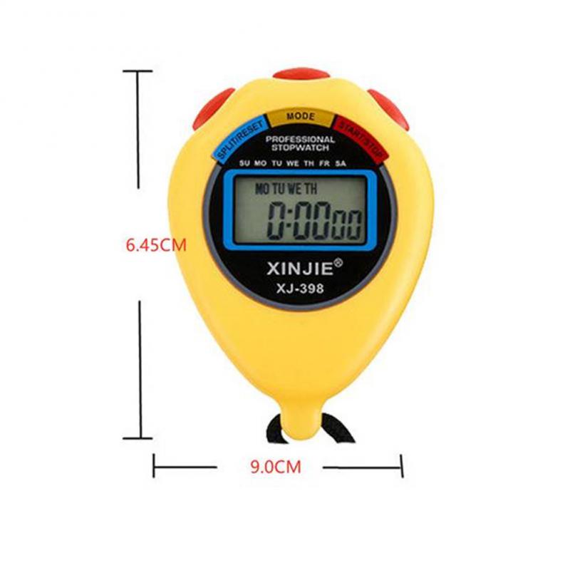 Digital Sport Stopwatch Timers Handheld Waterproof Chronograph Stopwatch LCD Timer Counter With Strap Kitchen Timer