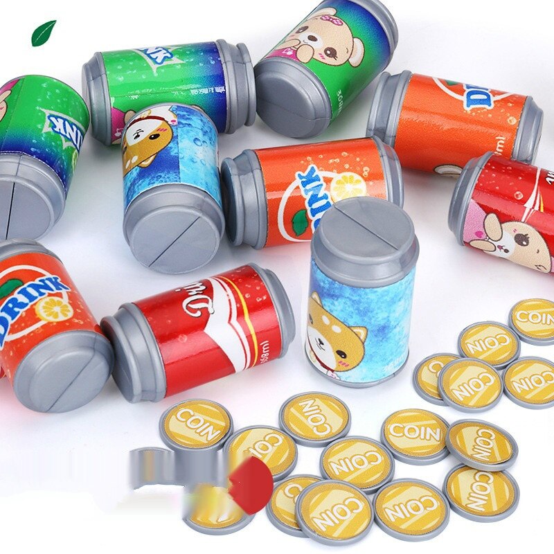 Children&#39;s Simulated Vending Machine Puzzle Drinks Beverage Vending Machine Toy Pretend Toy Beverage Cute Funny Toys