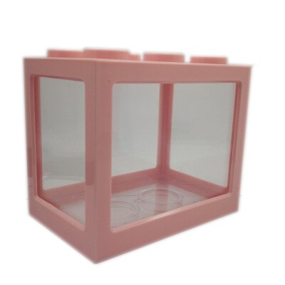 Mini Aquarium Combinable , petit Aquarium Betta, boîte à fourmis, boîte à chenilles, bricolage aménagement paysager d'aquarium: pink