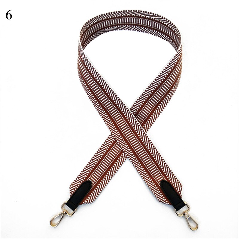 Mode Streep Vrouwen Handtas Handvat Schoudertas Riem Multicolor Etnische Stijl Gouden Gesp Zak Riem Tas Accessoires 105cm: 6