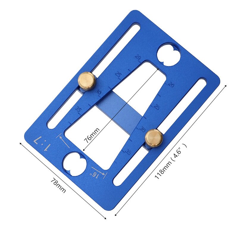 Zwaluwstaart Marker Verstelbare Houtbewerking Zwaluwstaart Guide Template 1:7 Aluminium Zwaluwstaart Markering Gauge voor Hand Cut Hout Gezamenlijke