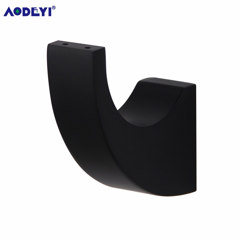 Aodeyi sort badeværelse tilbehør kappe krog håndklæde bar ring papirholder sæbeskål toiletbørste holder bad hardware sæt sæt: Kappekrog