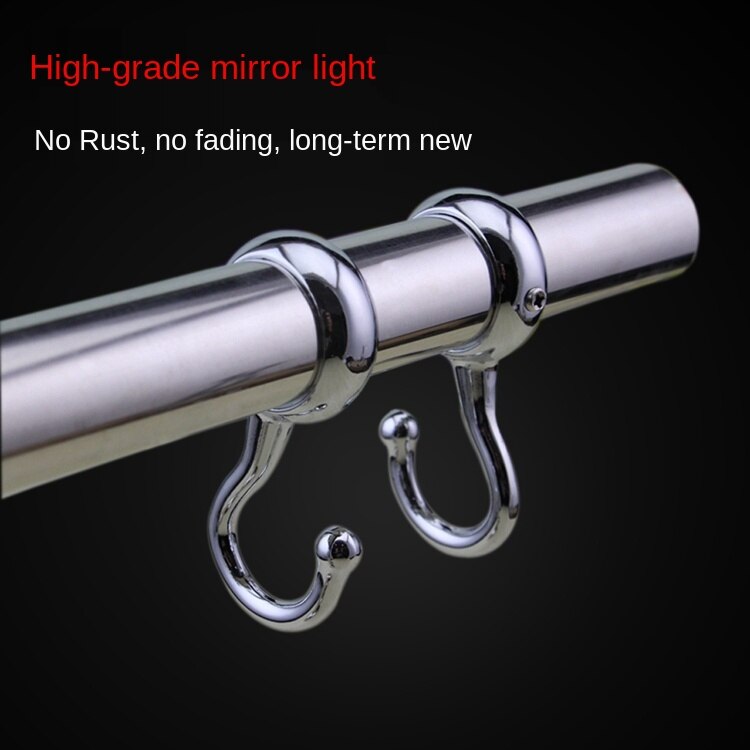 6pcs Stainless Steel 16/19/22/25mm Clothing Rod Fixed Positioning Hook Sleeve Hook Kitchen round Pipe Hook Clothes Hook