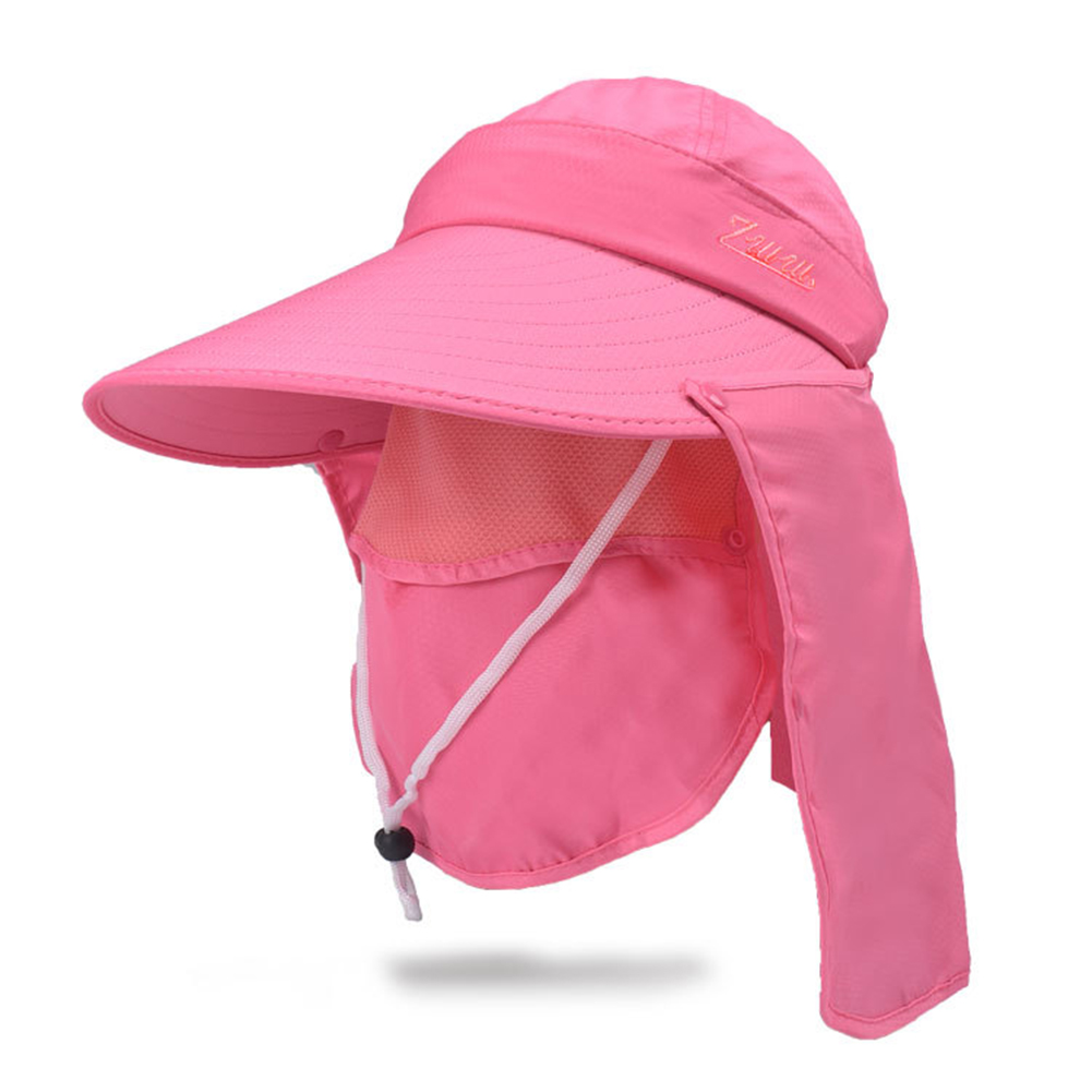 Aftagelig sommer hat solbeskyttelse hat uv beskyttelse ansigt hals sol cap udendørs fiskeri vandring arbejde afslappet hat