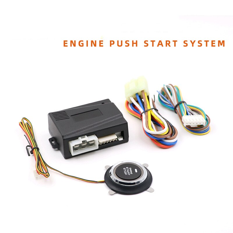 12v auto bilmotor push start system larm en start stopp knapp nyckelfri ingång rfid lås tändningsstarter stöldskyddssystem