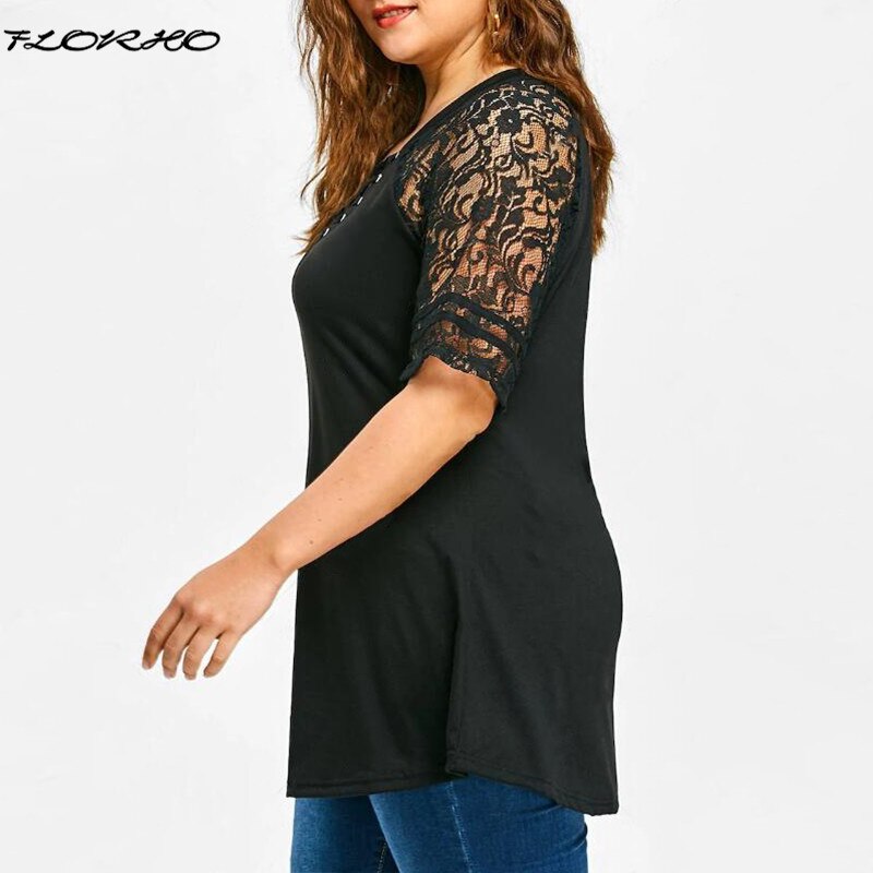 Vonda zwangerschapsblouses en tops zomer sexy kant uitgehold effen shirts femme bohemian zwangerschapsblouses losse blouse