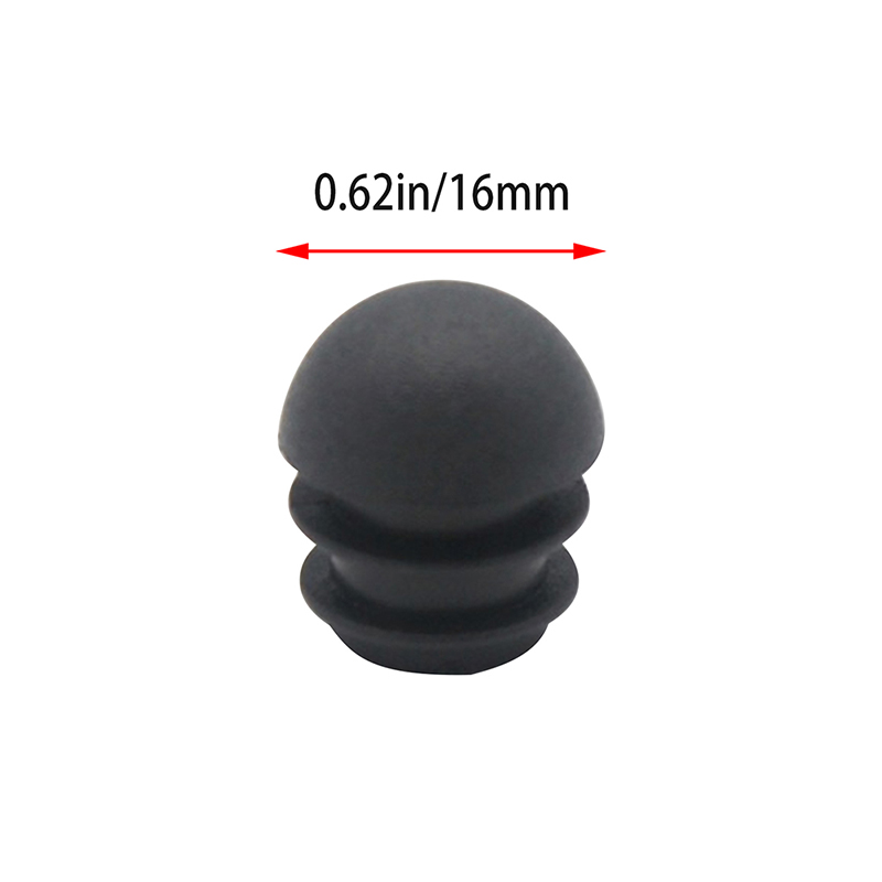 Furniture Steel Pipe Round Rubber Plug Spherical Head Round Plastic Plug End 16-25mm Chair Foot Cover Furniture Accessories: 16mm 12pcs