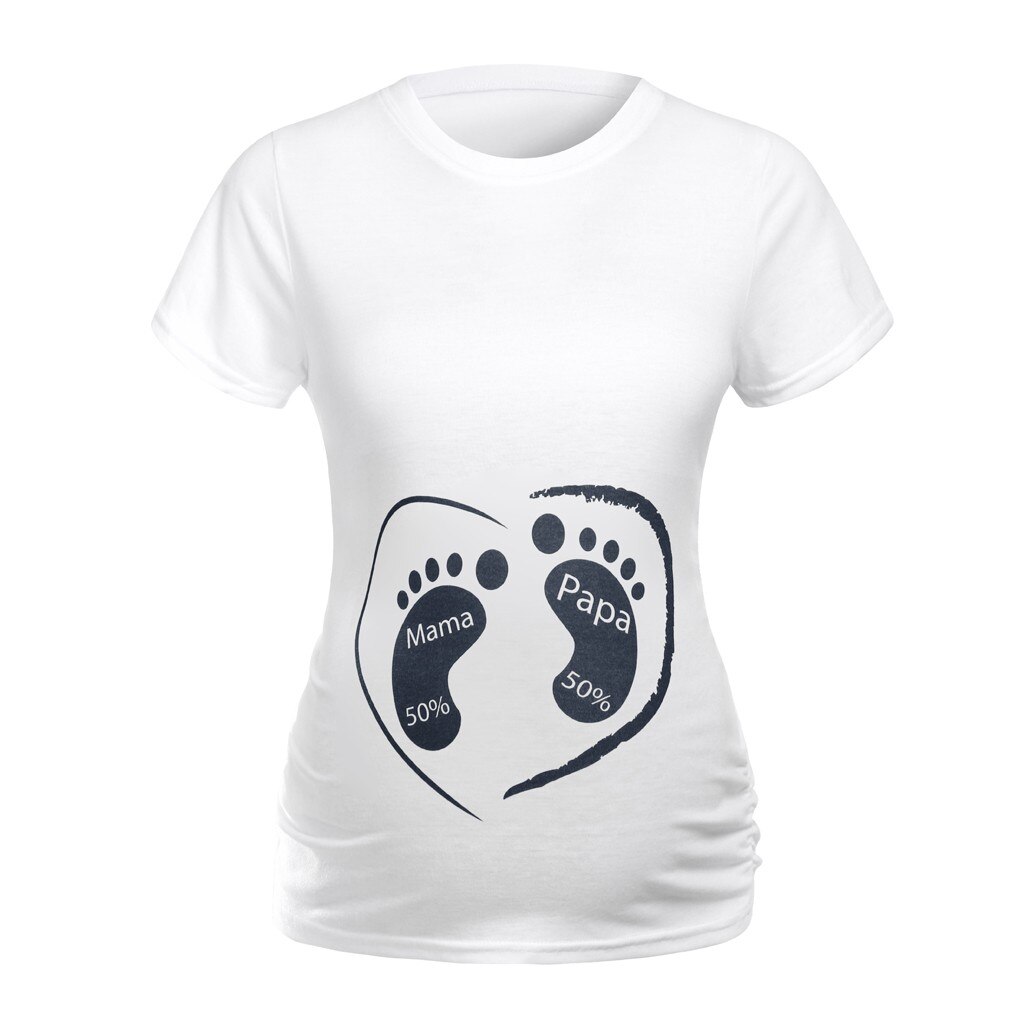 Zwangere Vrouwen T-shirt Grappige Zwangerschap Shirts Voor Trendy Moeders Leuke Patroon Moederschap Shirt Korte Mouw Tops