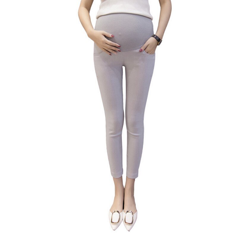 Maternity Pants Elastic Thin Section Pregnancy Clothes For Pregnant Women Nine Pants Casual Leggings Autumn Mother Capris
