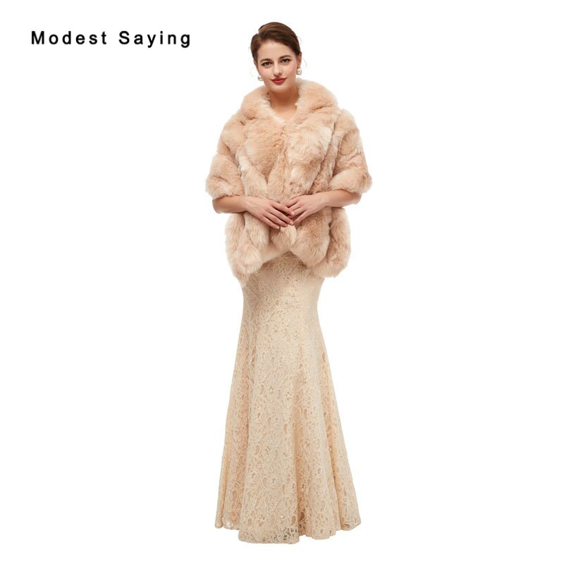 Faux Fur Wedding Shrugs Bridal Shawls Shoulder Cover Party Boleros Winter Stoles Warm Wraps Wedding Accessories