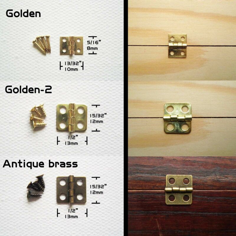 10 Stück Metallscharnier für Haus Miniatur Schrank Möbelbeschlag Home Hardware Mini verlängert Antik Messing Bronze Schmuck