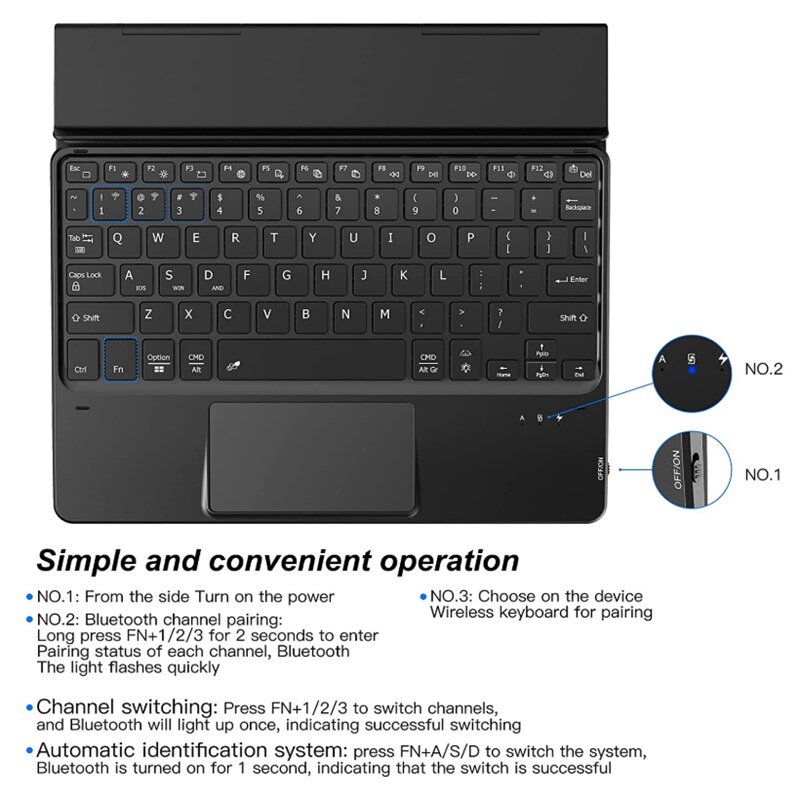 Bluetooth Keyboard For CHUWI HI10 HI12 HI10Plus Surbook Ubook pro keyboard for Tablet PC with Backlight