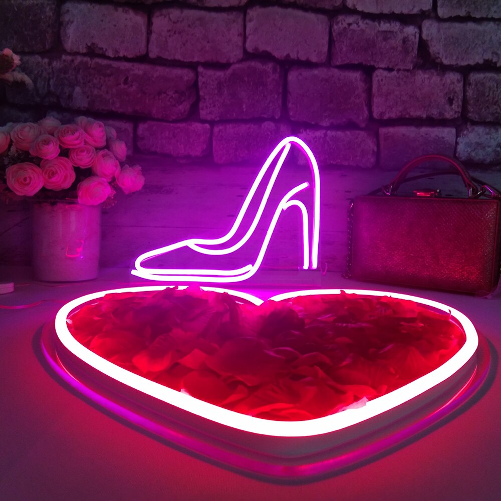 Ins Led Neon Sign Decoratie Shop Draagbare Hoge Hakken Dimmen Neon Voor Patry Voorstellen Huwelijk Thuis decor