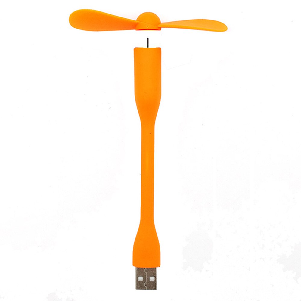 Gadgets electrónicos para ordenador portátil, Ventilador Led Usb, Enfriador de ventilador de refrigeración Flexible USB portátil: Naranja