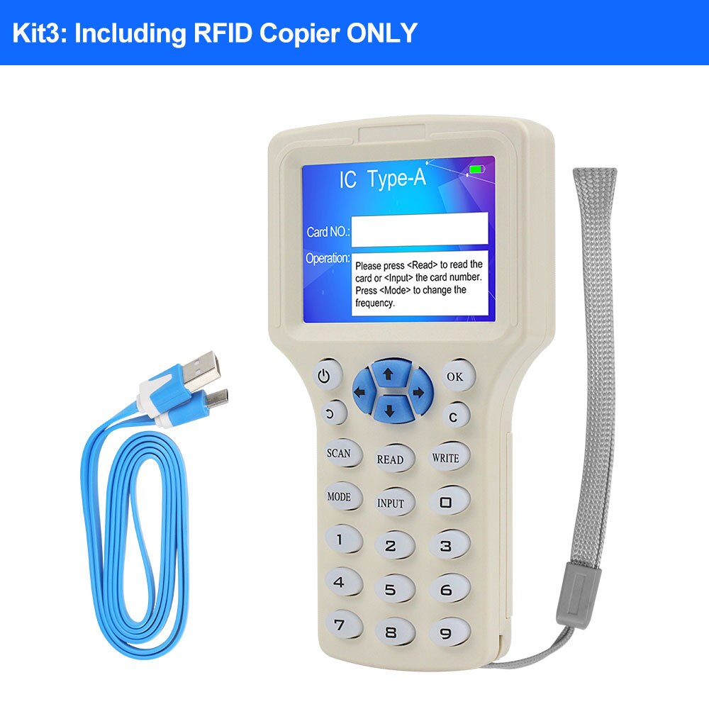10 English Frequency 125KHz RFID Duplicator Copier... – Vicedeal