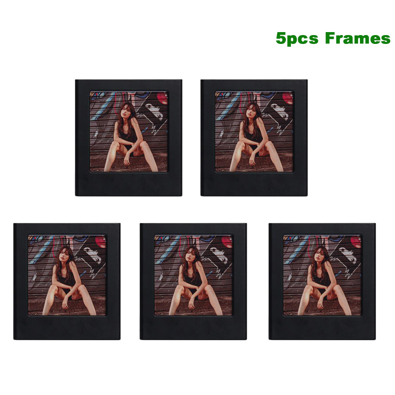 Marcos cuadrados de Color de 4 pulgadas para Fujifilm Instax SQUARE SQ1 SQ6 SQ20 SQ40, papeles de película de impresora cuadrados, marcos de fotos magnéticos, 1/5 Uds.: Beige