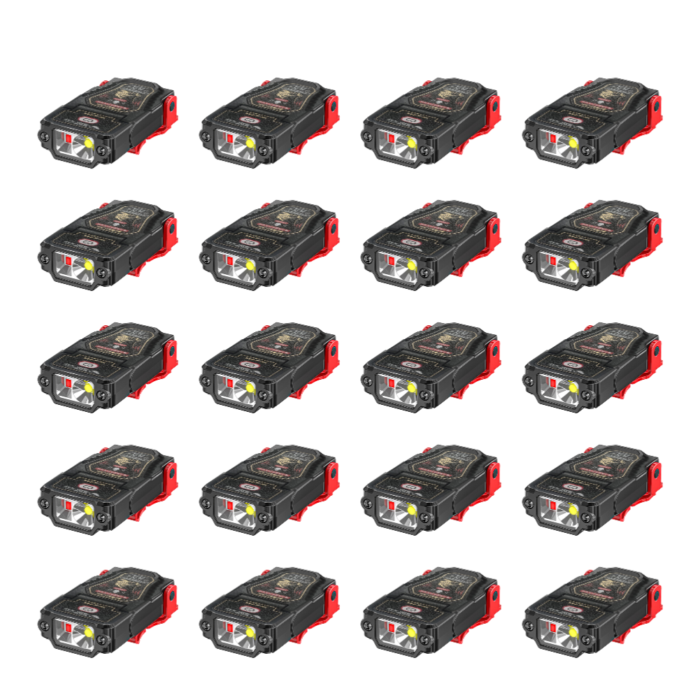 1-10 stk. mini-sensor-led-pandelampe med hat og kasketklemme, genopladelig pandelampe, vandtæt lommelygte til camping og fiskeri