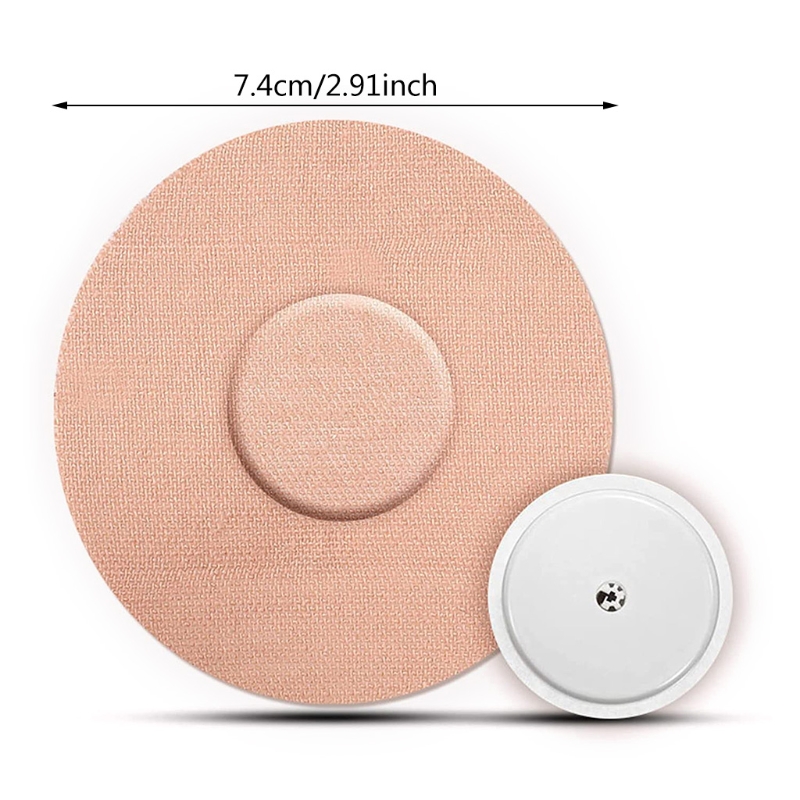 30Pcs Freestyle Libre Sensor Covers Waterproof Adhesive Patches Flesh Flexible CGM Patches Without Glue Center Patches