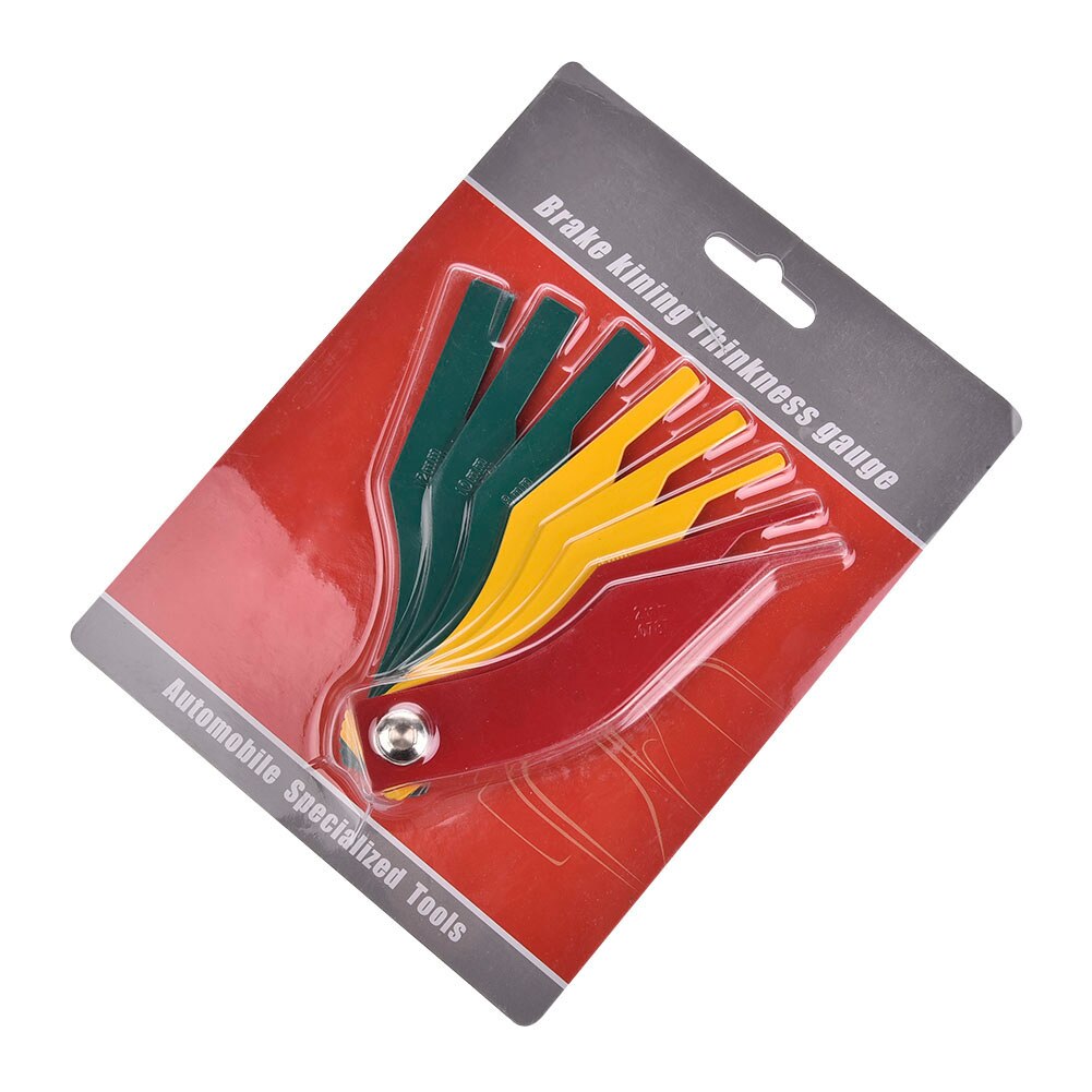 8 In 1 Brake Pad Measuring Tool Auto Brake Pads Thickness Gauge Feeler Tester Brake Lining Thickness Scale Meter Handy Measuring