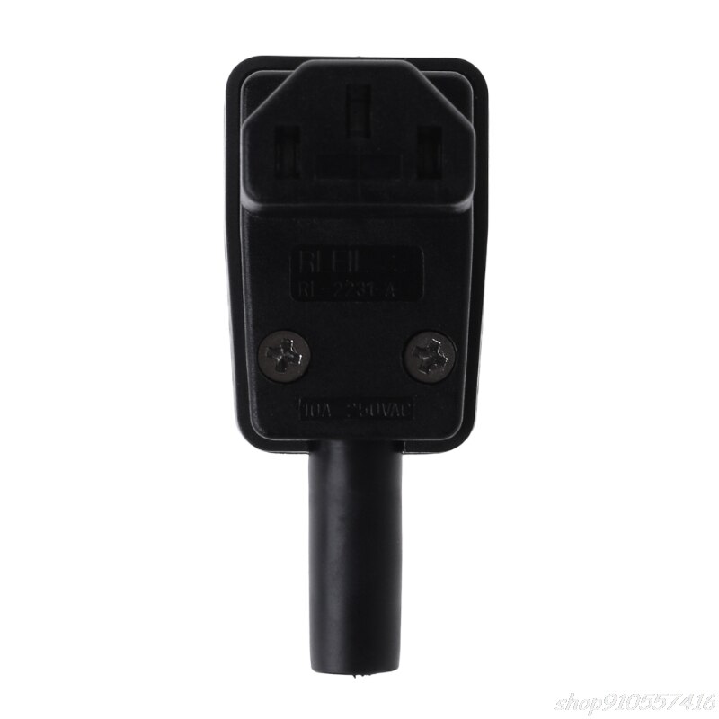 90 Degree Angled IEC 320 C13 Female Plug AC 10A 250V Power Cord Cable Connector O02 20