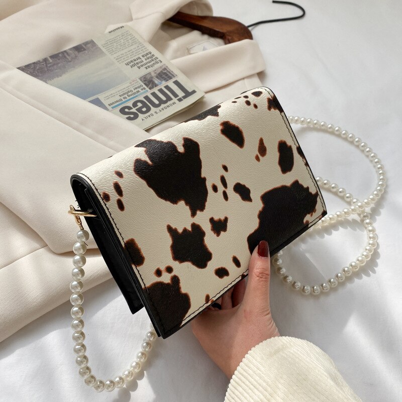 Fashionable Cow Grain Crossbody Bag For Women Solid Color PU Leather Casual Small Woman Top Handle Bags: Gray