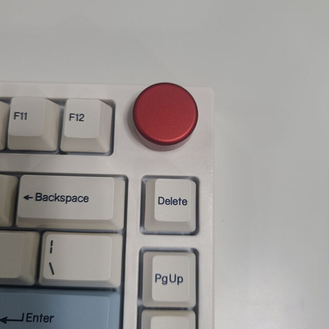 Knobs For Keydous NJ80 Mechanical Keyboard Round Silver Blue Red Color Knobs: Red knobs