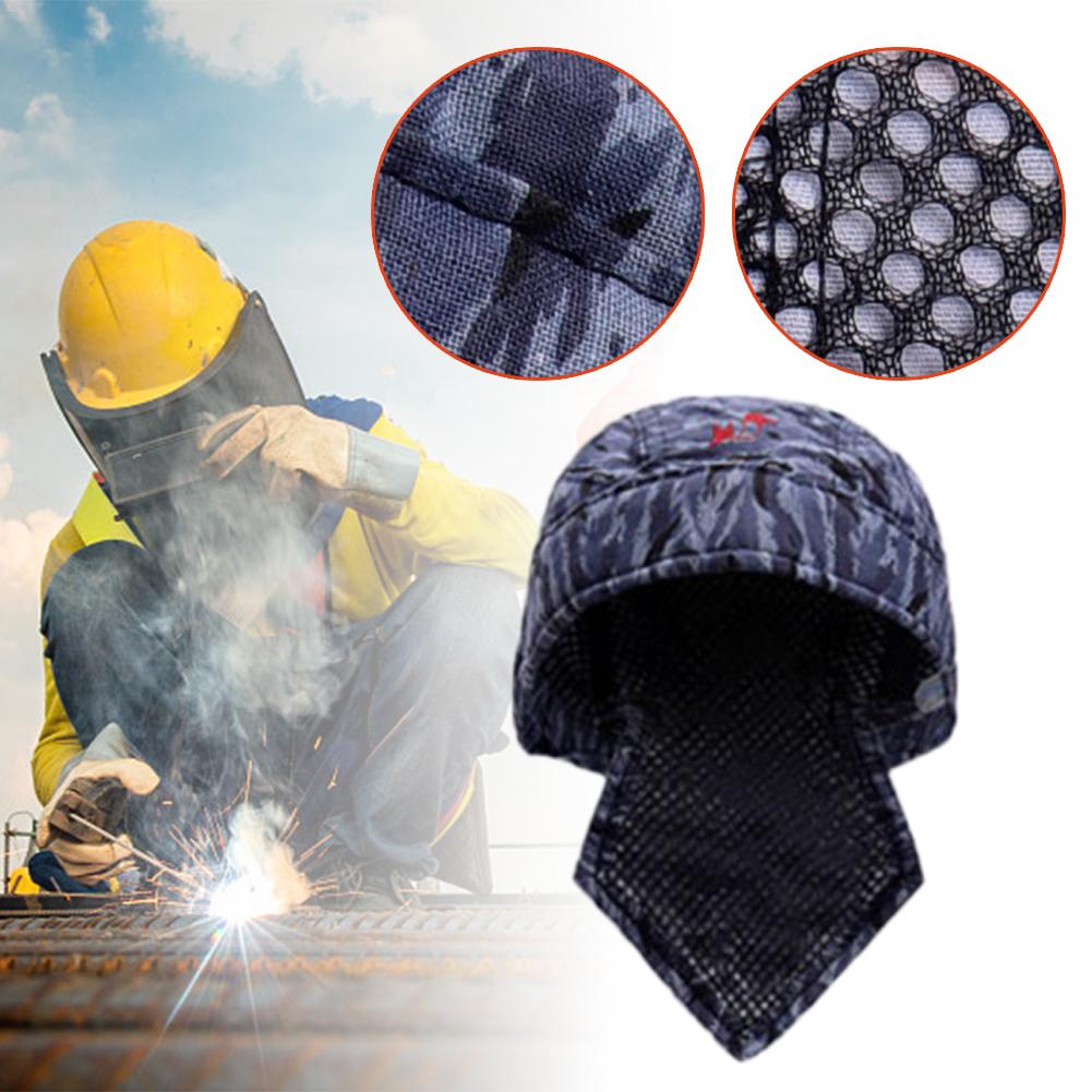 Vaskbar flammehemmende brannbestandig hode beskyttende sveisehatt bandana type antiskoldende hatt arbeidshette sveising beskyttende