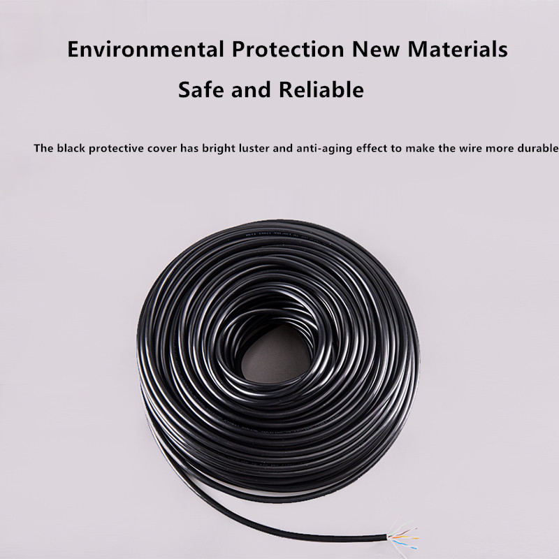 Cat7 Ethernet Cable 10Gbps SFTP Double-Shielded Outdoor RJ45 Network Internet Wire 26AWG Waterproof UV Resistant lan Cable Cat 7