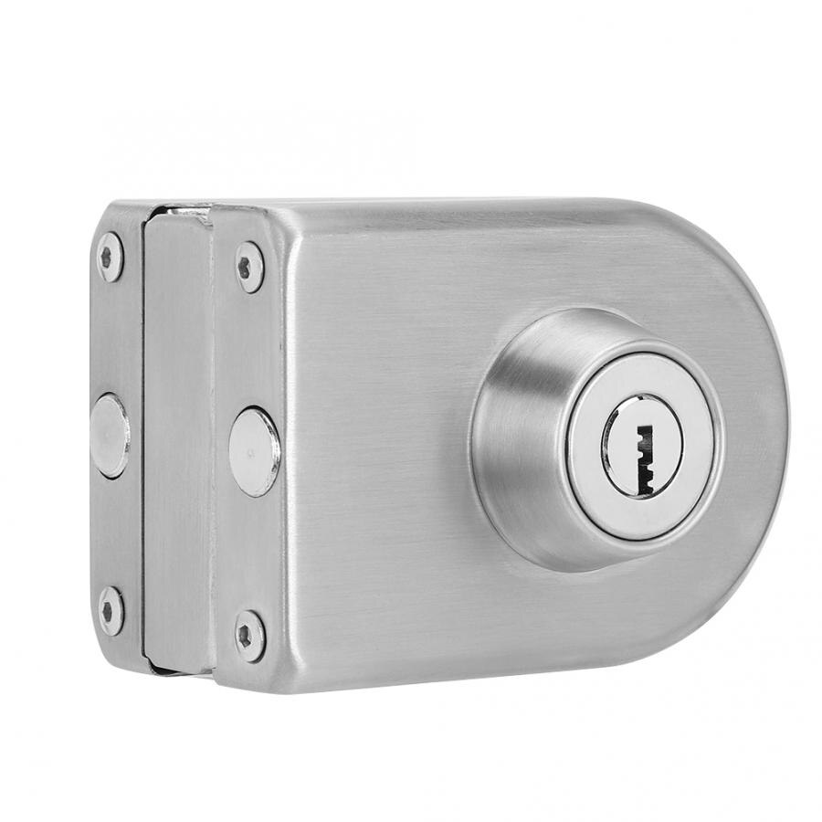 Glass Door Lock Stainless Iron Single Glass Door Lock Latch Semi-Circular Home Office Security Accessory deurklink