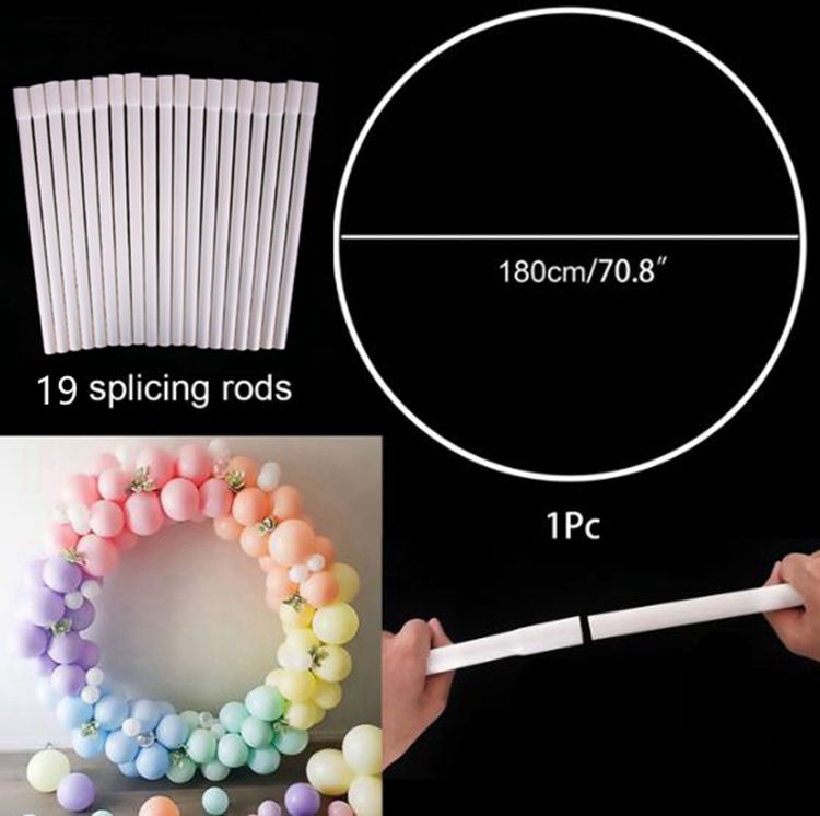 Arche à ballons ronde, support en arc circulaire pour mariage, décoration de fête d&#39;anniversaire, fournitures de réception pour bébé, toile de fond: 180CM