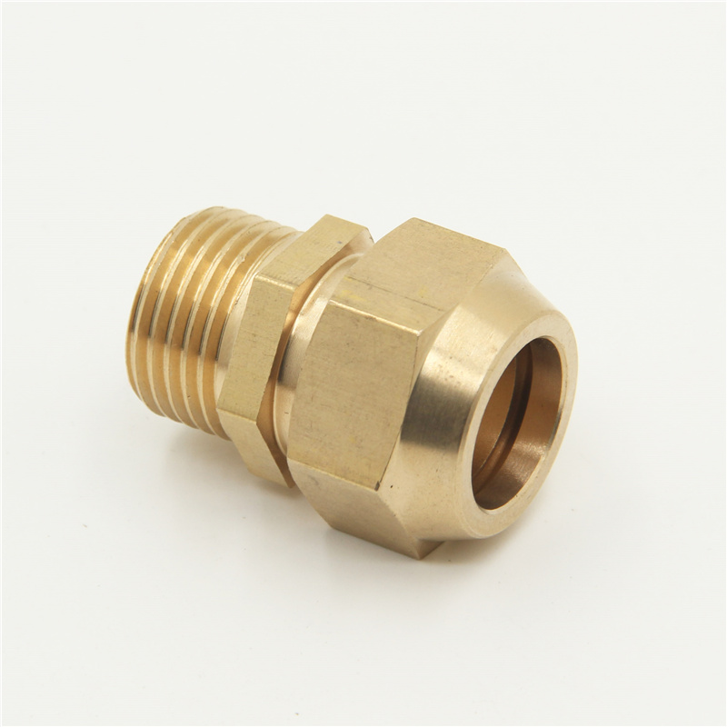 copper Flaring directly connect 1/8" 1/4" 3/8" 1/4" Male Thread brass fitting copper expansion estuary flared Adapter Connector
