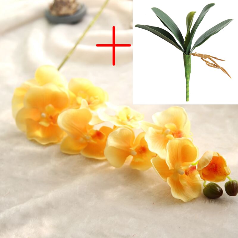 1pc sidenblomma konstgjord mal orkidé fjärilsorkidé för hus hem bröllopsfestival dekoration 11 typer hemfestinredning: A med e