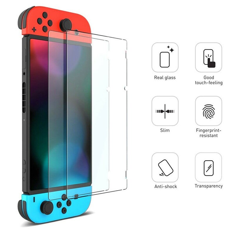2pc 9h proteção para nintendo interruptor desbloqueado protetor de tela de vidro temperado proteção para nintend switch console acessórios