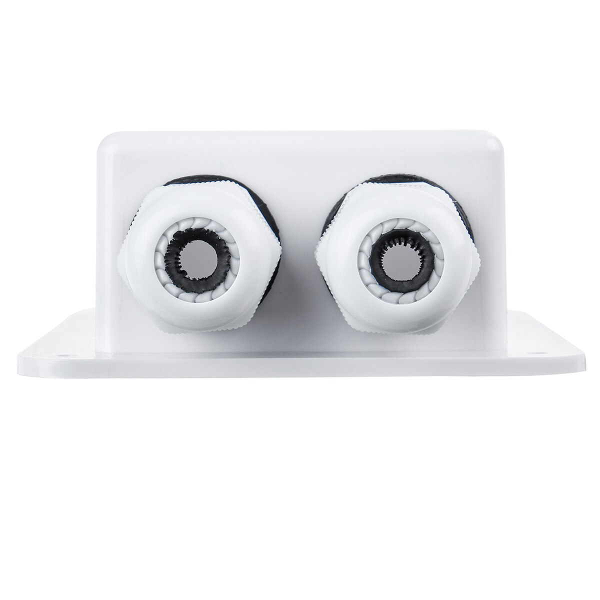 Waterproof ABS Junction Box Double Cable Entry Gland Box 2 Holes For RV Solar Panel Motorhomes Caravans Boats