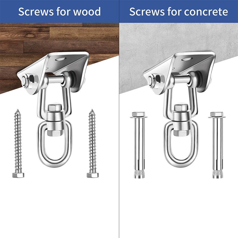 FBIL-Outdoor Fixed Accessories for Stainless Steel Hammock Hook (180 ° Rotation)