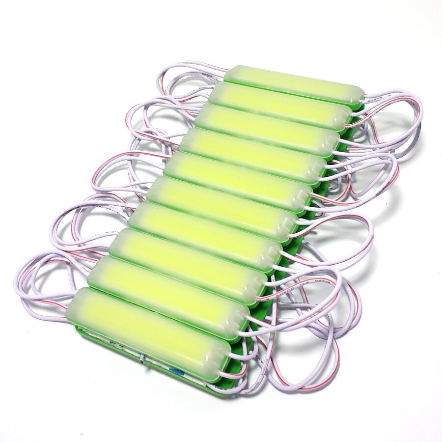 10 stks/partij COB-9lED leds module injectie led module 12V met lens 120 graden LED Waterdichte winkel banner voor Reclame