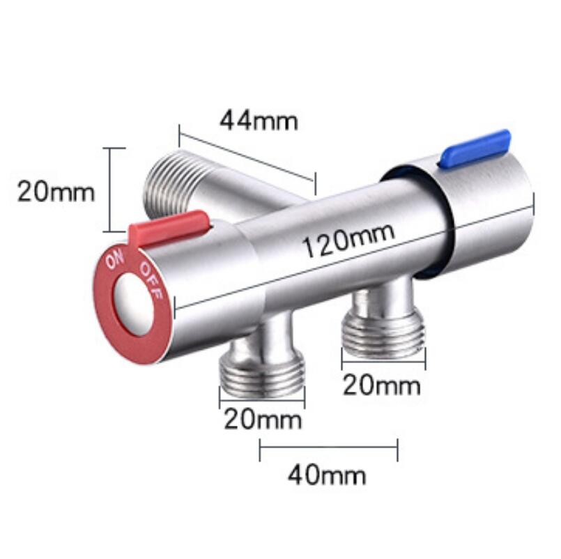 Edelstahl Drei Weg Winkel Ventil Doppel Kontrolle Dual Benutzen
