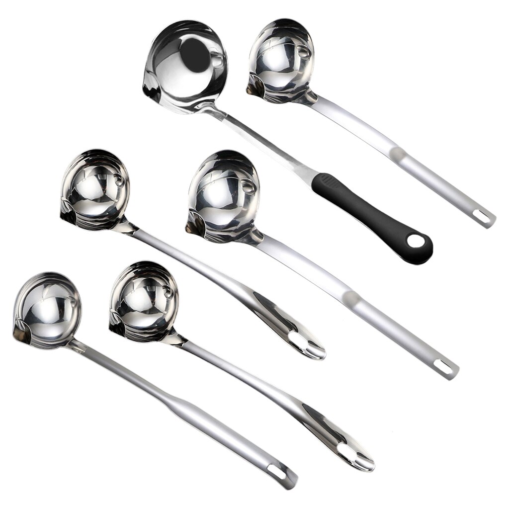 Stainless Steel Kitchen Ladle Oil Filter Skimmer Long Handle Ladle Pot Spoon Spoon Soup Colander Soup Ladle