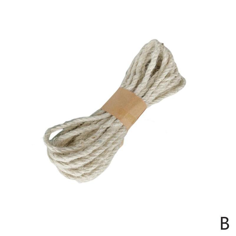 10M zwierzę domowe Scratcher Poczta liny konopne DIY linka sizalowa dla kota dla kota zabawki kot rama łapanie wiążące liny drzewo zadraśnięcie R1Y3: biały