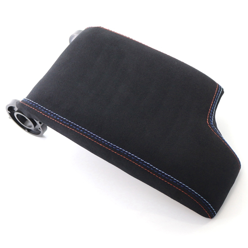 Zwart Suede Armsteun Doos Center Console Deksel Cover Opbergdoos Voor Bmw E46 3 Serie 1999-2004