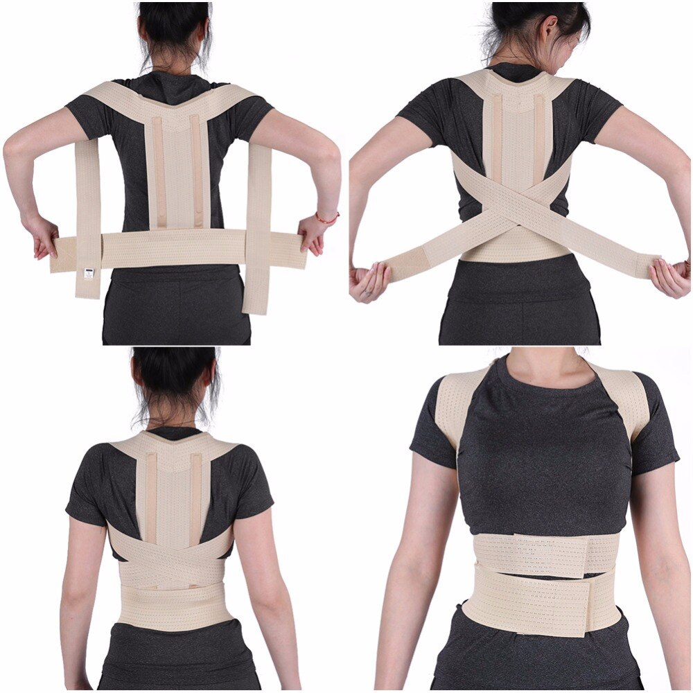 Slankende bandage voksne studerende justerbar ryg skulderstøtte bånd holdning korrektion bælte rygsøjle støtte bøjle bælte skulder