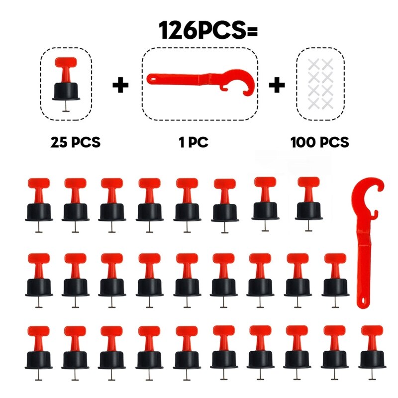 Tile Leveling System Tile Spacer Special Wrenches Reusable Tile Installation Tool Kit for stone Installation Builiding 85WC