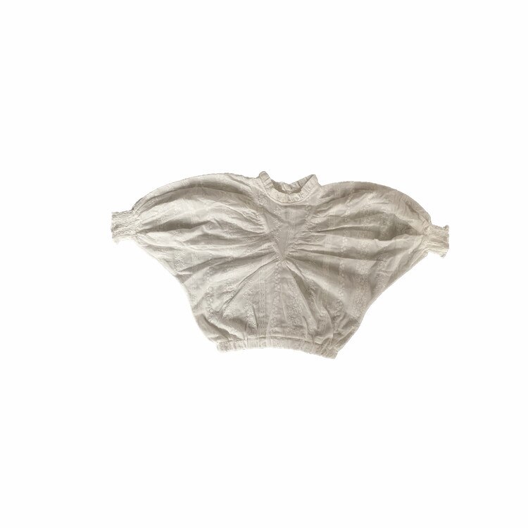 WLG Mädchen Weiß verlieren Blusen freundlicher Frühling Herbst Fledermaus Ärmel Stickerei Shirt Baby Mädchen lässig Alle Spiel Spitzen für 2 -7 jahre