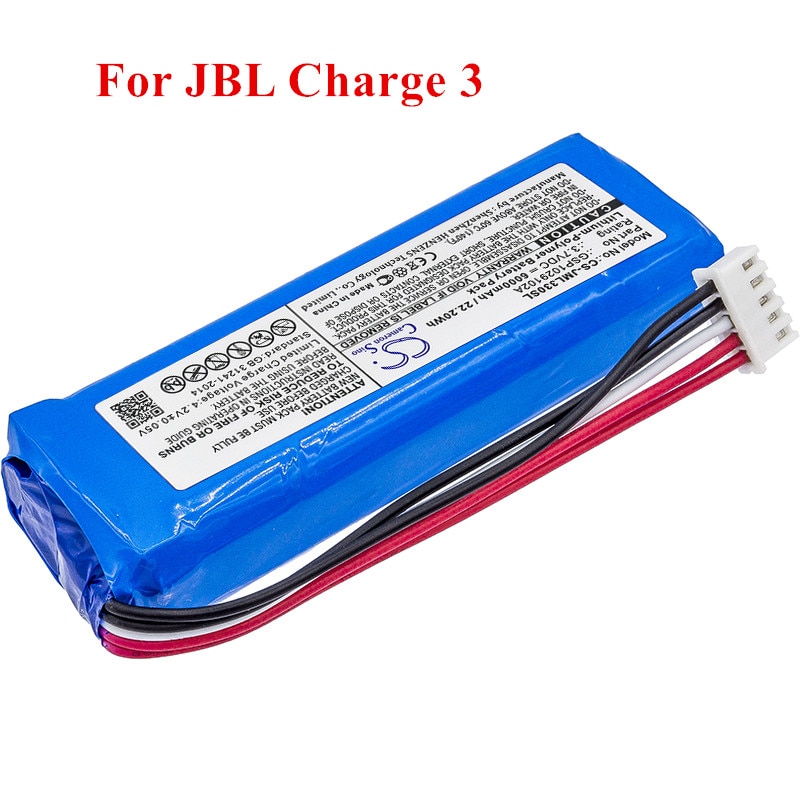 Cameron Sino GSP1029102A Voor Jbl Lading 3 Batterij 3.7V 6000Mah Li-Polymeer Charge3 Speaker Batterijen